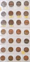 108db-os vegyes magyar fémpénz tétel a korona és pengő időszakából T:vegyes