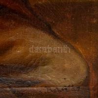 Olvashatatlan jelzéssel: Borozók. Olaj, vászon, keretben, 60×80 cm