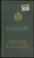 1937-1940 Magyar Királyság fényképes útlevele Liska Gyula építészmérnök,nemzeti bank tisztviselőjéne...