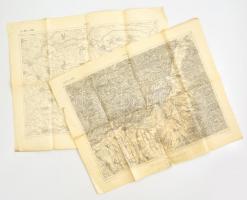 cca 1910 Buziás, Fogaras 2 db katonai térkép / military maps