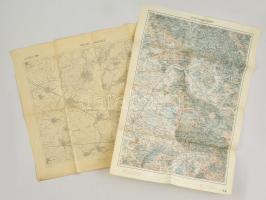 cca 1910 Temesvár, Szatmárnémeti környéki 2 db katonai térkép / military maps