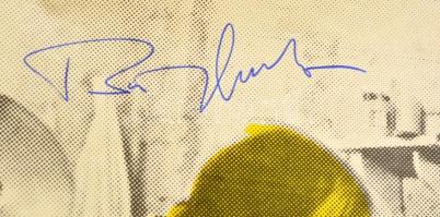 1976 Szépek és bolondok magyar film plakát, Bodrogi Gyula (1934-) saját kezű aláírásával, 32x47 cm