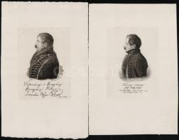 20 db különféle rézmetszet, közte a Magyar Pantheon sorozatból is, papír, jelzettek, különböző méret...