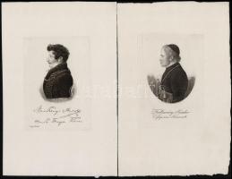 20 db különféle rézmetszet, közte a Magyar Pantheon sorozatból is, papír, jelzettek, különböző méret...