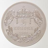 DN "Magyarok Krónikája - Nincs más út, csak az Isten útja / 1907 5 korona" ezüstözött, mul...