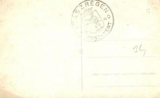 1940 Gyergyószentmiklós, Gheorgheni; bevonulás, Országzászló avatás, a tömeg várja a honvédeket / en...