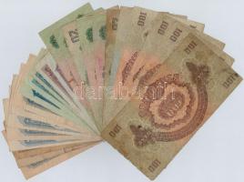 1944. "A Vöröshadsereg Parancsnoksága" 25db-os pengő bankjegy tétel, 1-2-5-10-20-50-100P-ő...