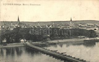 Újvidék, Novi Sad; látkép, pontonhíd (hajóhíd). W. L. Bp. 6368. / general view, pontoon bridge (EK)