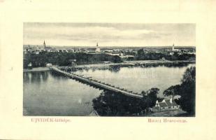 Újvidék, Novi Sad; látkép, pontonhíd (hajóhíd). W. L. Bp. 6367. / general view, pontoon bridge (fa)