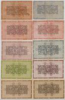 1946. 10db-os adópengő tétel 10.000-100.000.000AP közötti címletek, közte sorszámozott darabok is T:...