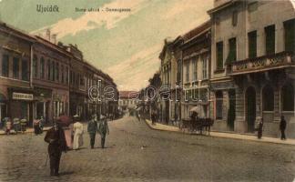 Újvidék, Novi Sad; Duna utca, üzletek / Donaugasse / street view, shops (EB)