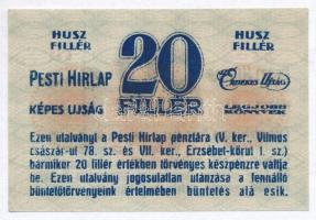 Budapest ~1920. 20f "Pesti Hírlap" T:I-