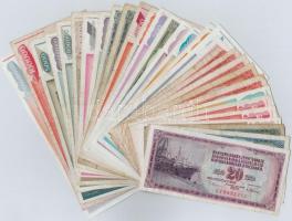 Jugoszlávia 1968-1993. 31db-os bankjegy tétel T:III,III- Yugoslavia 1968-1993. 31pcs of banknotes C:F,VG