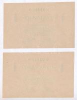 Budapest ~1920. 1K (2x) sorszámkövetők "Pester Lloyd" utalvány T:I