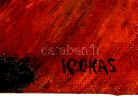 Kokas jelzéssel: Zuhanás. Olaj, karton, 21×43 cm