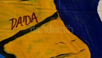 Dada jelzéssel: Kompozíció. Vegyes technika, papír, szakadással, 21×30 cm