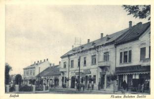 Siófok, Fő utca, Balaton szálló, Erdős Gyula üzlete