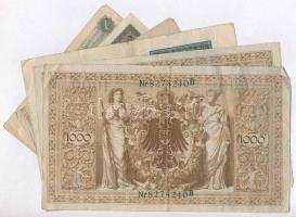 Német Birodalom / Weimari Köztársaság / Harmadik Birodalom 1910-1942. 7db-os vegyes bankjegy tétel, ...