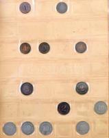 216db-os vegyes német fémpénz tétel albumba rendezve, benne Német Birodalom, Német Harmadik Birodalo...