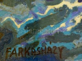 Farkasházy jelzéssel: Női arc. Olaj, karton, üvegezett keretben, 23×17 cm