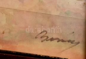 Berény jelzéssel: Asztali csendélet. Akvarell, papír, üvegezett keretben, 29×34 cm