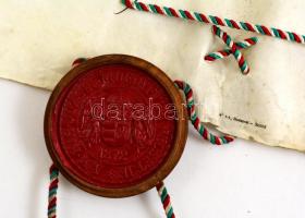 1930 M. Kir. József-Műegyetem építész diplomája Liska Gyula (1908-?) építész részére, Dr. Hültl Dezs...