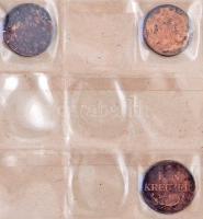 74db-os vegyes magyar érme tétel, főleg rézpénzek, több krajcár, albumban T:vegyes,sérült darabok is