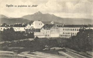 Ogulin, sa pogledom na Klek / látkép, iskola / general view, school (EK)