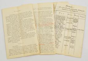 cca 1918-1919 Kartársak! Erdészeti Szakszámvevőség körlevele, benne a budapesti beosztásban lévő tagok névjegyzékével, aláhúzásokkal, 6. szt. lev.