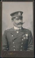 cca 1900 Mazurka Ferenc hajóskapitány fotója / Navy captain photo 7x11 cm
