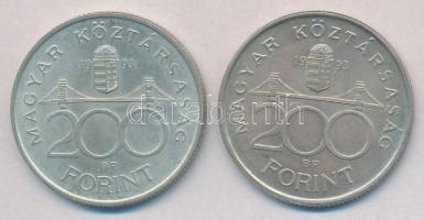 1993. 200Ft Ag "MNB" (2x) T:2