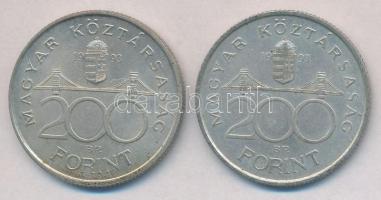1993. 200Ft Ag "MNB" (2x) T:2