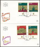 Függetlenség tabos sor 2 db FDC-n, Independence set with tab on 2 FDC-s