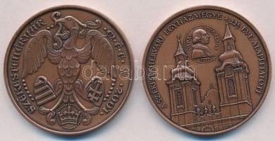 Fritz Mihály (1947-) 2001. "III. András" Br emlékérem (42,5mm) + 2002. "Mária Terézia...