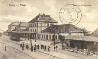 Tövis, Teius; Vasútállomás, vagon / Bahnhof / Gara / railway station