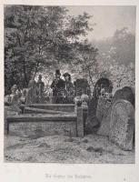 Die Gräber der Vorfahren, acélmetszet, Wilhelm Riefstahl képe alapján, 32,5×24,5 cm