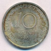 1948. 10Ft Ag "Széchenyi" T:2 patina 
Adamo EM2