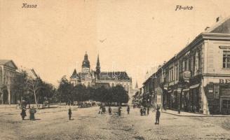 Kassa, Kosice; Fő utca, üzletek / main street with shops