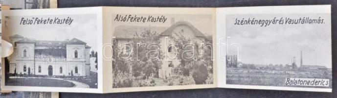 Balatonederics, Római katolikus templom és népiskola. leporellólap, belül: Vitorlás a Balatonon, Kör...