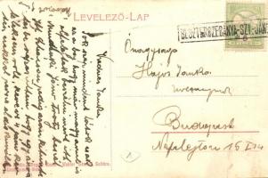 Szliács, Sliac; Metropol szálloda. Waktor Sámuel kiadása + vonat pecsét / hotel + railway stamp