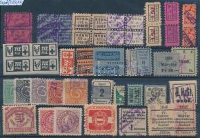 50 db régi magyar tagdíj bélyeg stecklapon