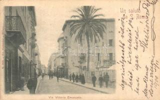 1900 Sanremo, San Remo; Via Vittorio Emanuele / street view, shops (EK)