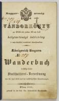 1859 Veszprém, vándorkönyv zsidó szabólegény részére, számos bejegyzéssel, újrakötve / Travelling book issued to a Jewish tailor