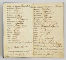 1859 Veszprém, vándorkönyv zsidó szabólegény részére, számos bejegyzéssel, újrakötve / Travelling bo...