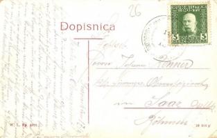 Travnik, Varoska dzamija i grad / Mosque, street view. W. L. Bp. 4822. (EK)