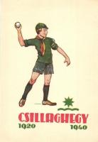 1920-1940 Csillaghegy. cserkésztábor művészlap / Hungarian scout camp art postcard
