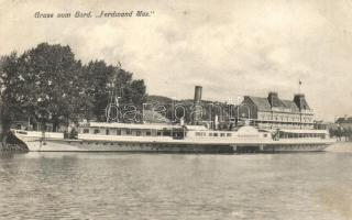 A DDSG Ferdinand Max lapátkerekes gőzhajó / Hungarian steamship (Rb)