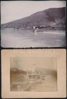 cca 1910 2 db dunai hajókat ábrázoló fénykép 16x12 cm