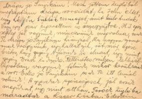 1944 Perlmann Sándor zsidó 101/328. KMSZ-nek (közérdekű munkaszolgálatos) küldött levél a Rettegi mu...