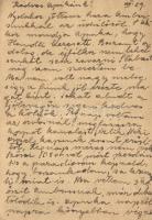 1943 Kovács Mártonné levele férjének Kovács Márton zsidó 101/40. KMSZ-nek (közérdekű munkaszolgálato...